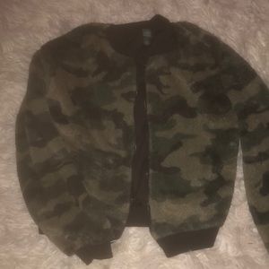 Fuzzy army jacket